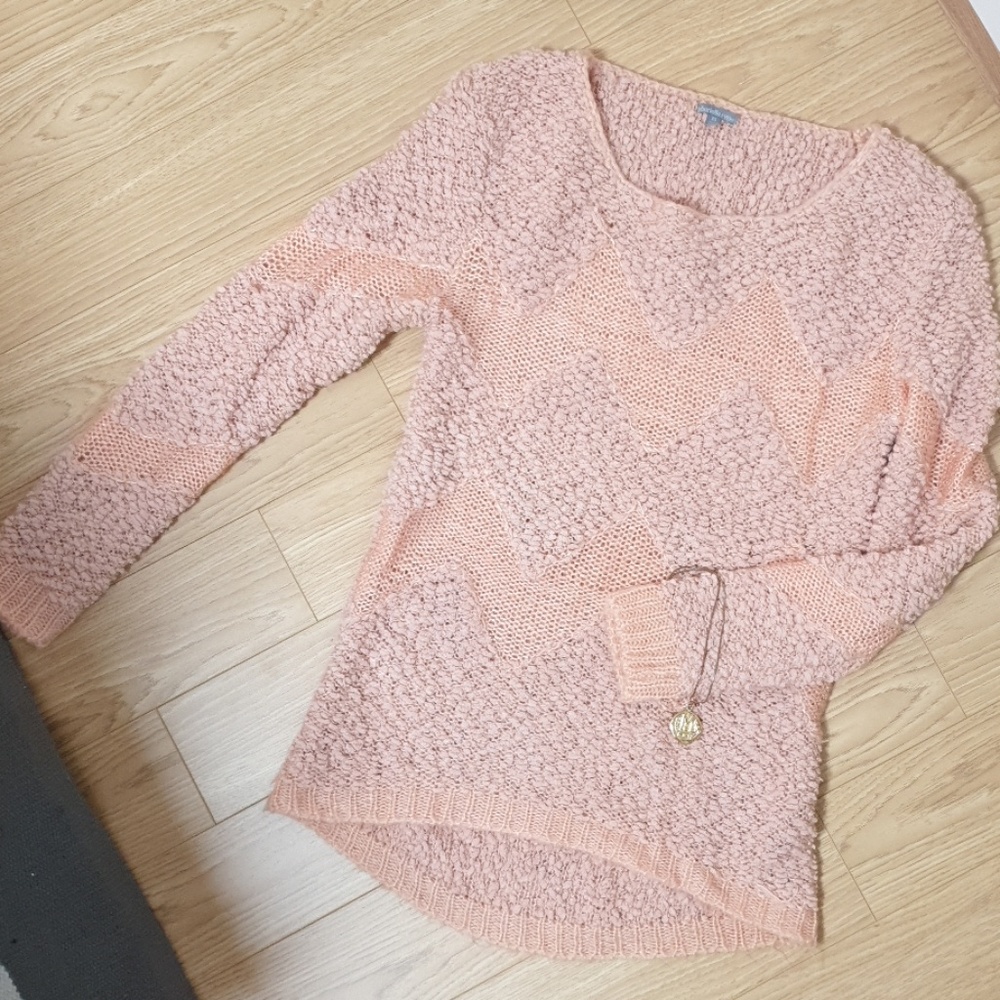 Pink fluffy sweater